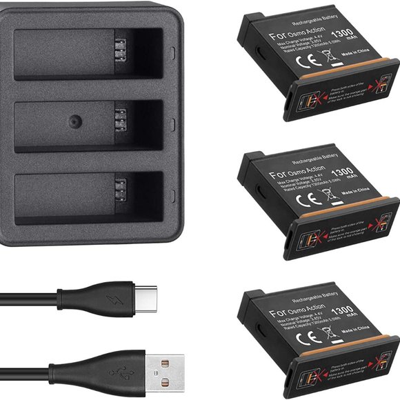 Battery Other - Powerextra Battery Charger Kit, 3X Battery and 3-Channel Rapid Charger